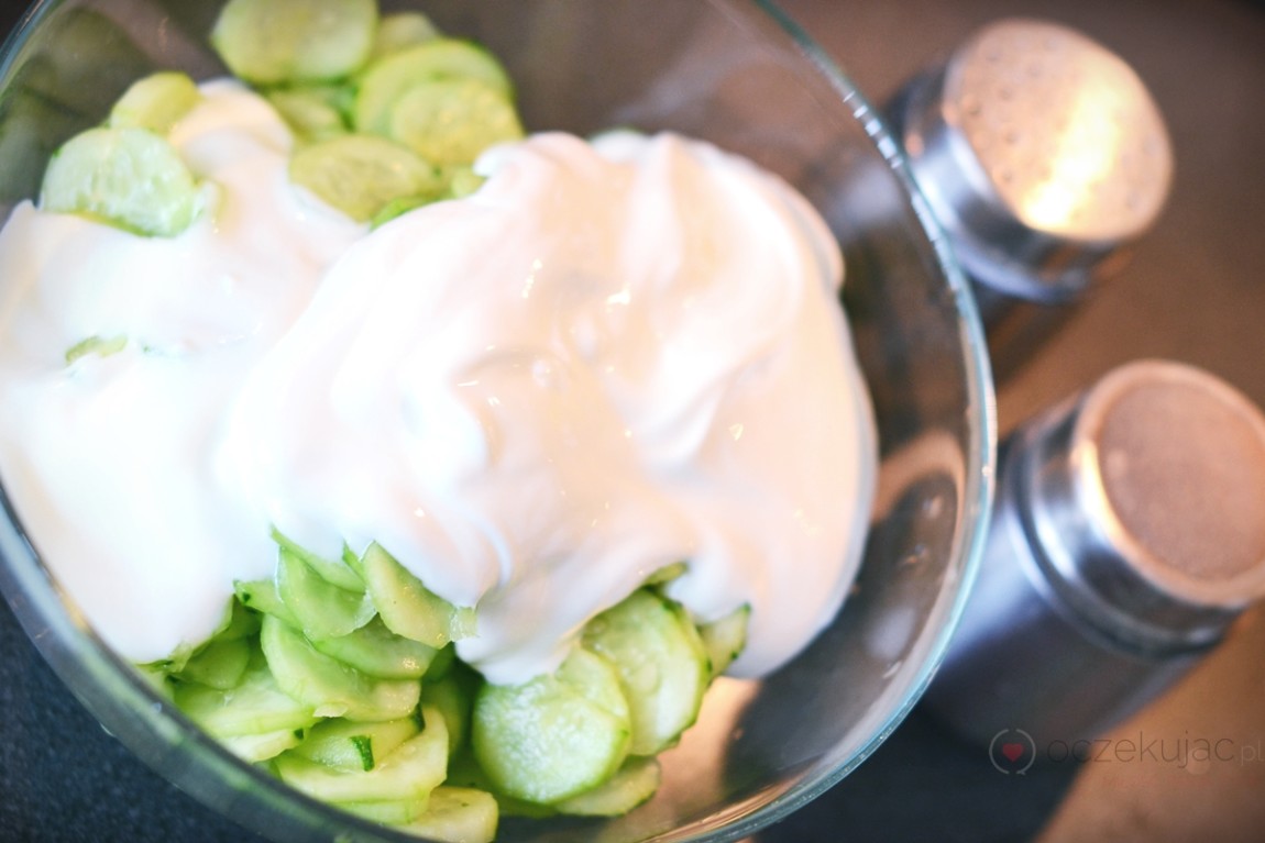 schabowy mizeria ogorek przepis