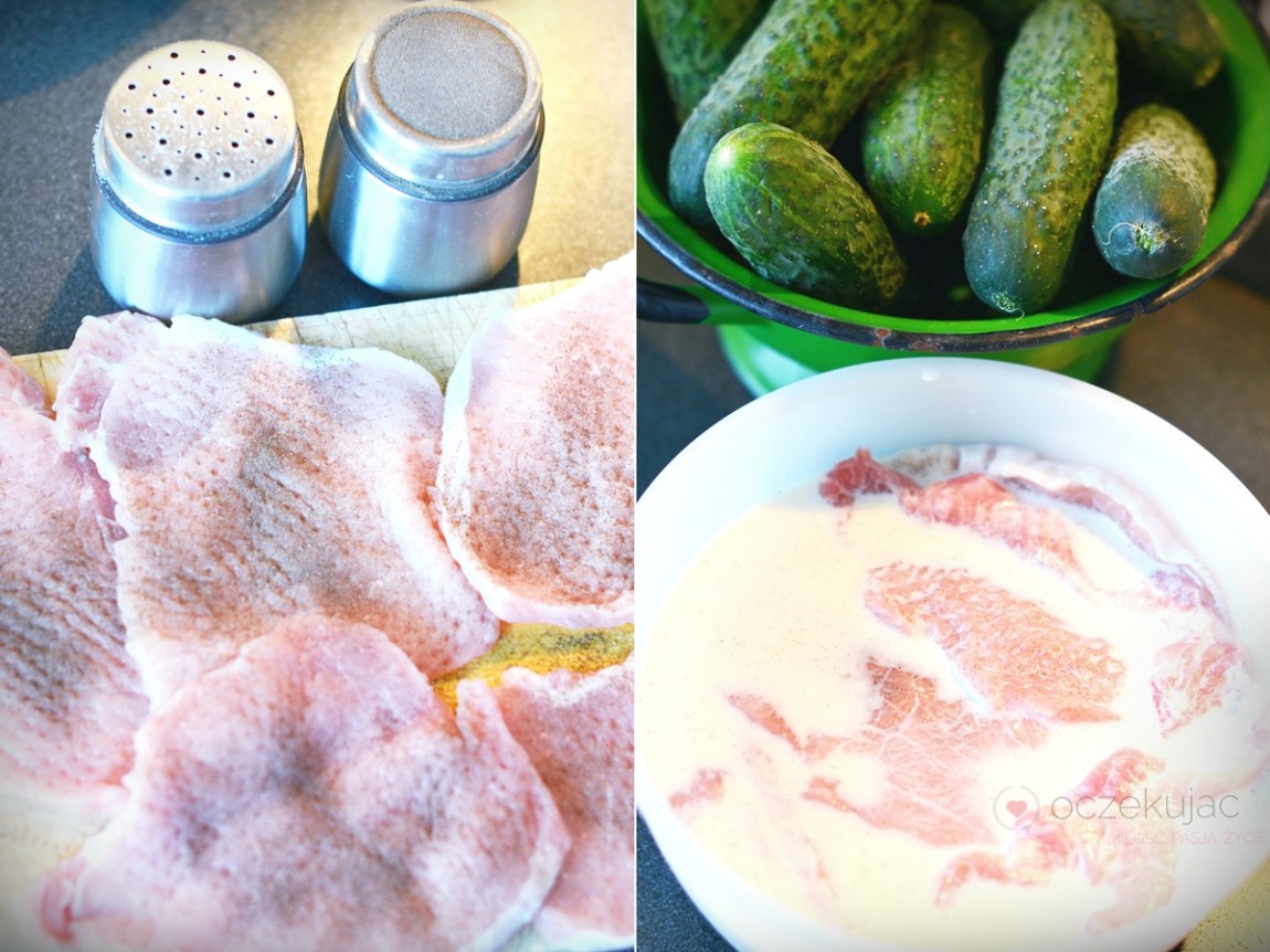 mleko i schabowy po polsku przepis